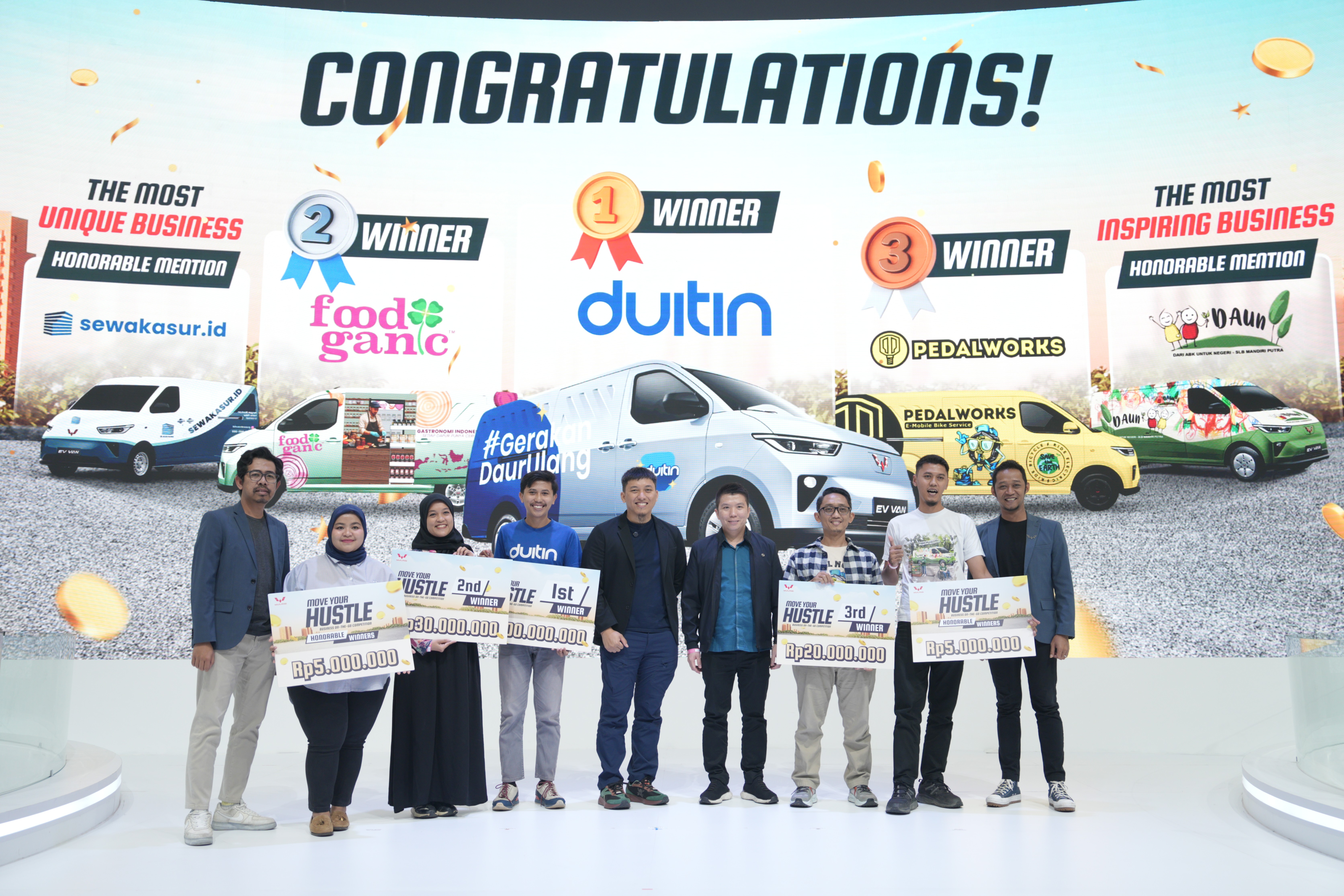 Wuling Umumkan Pemenang Kompetisi Move Your Hustle bersama Mitra EV di GIIAS 2025